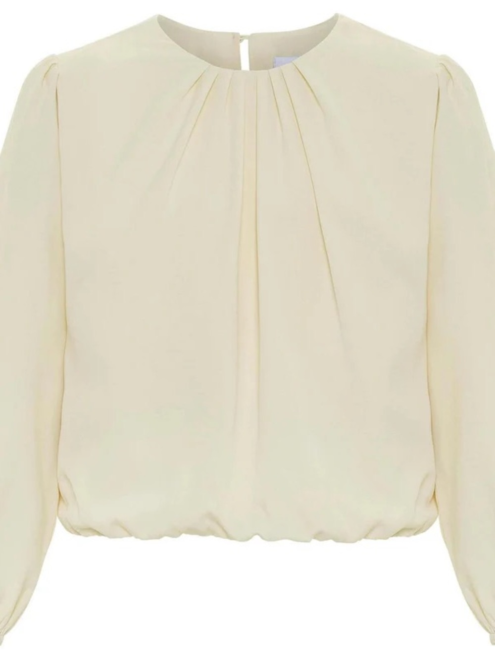 Pleat Collection Wren Blouse Cream Ivory Puff Sleeve Top Size 8